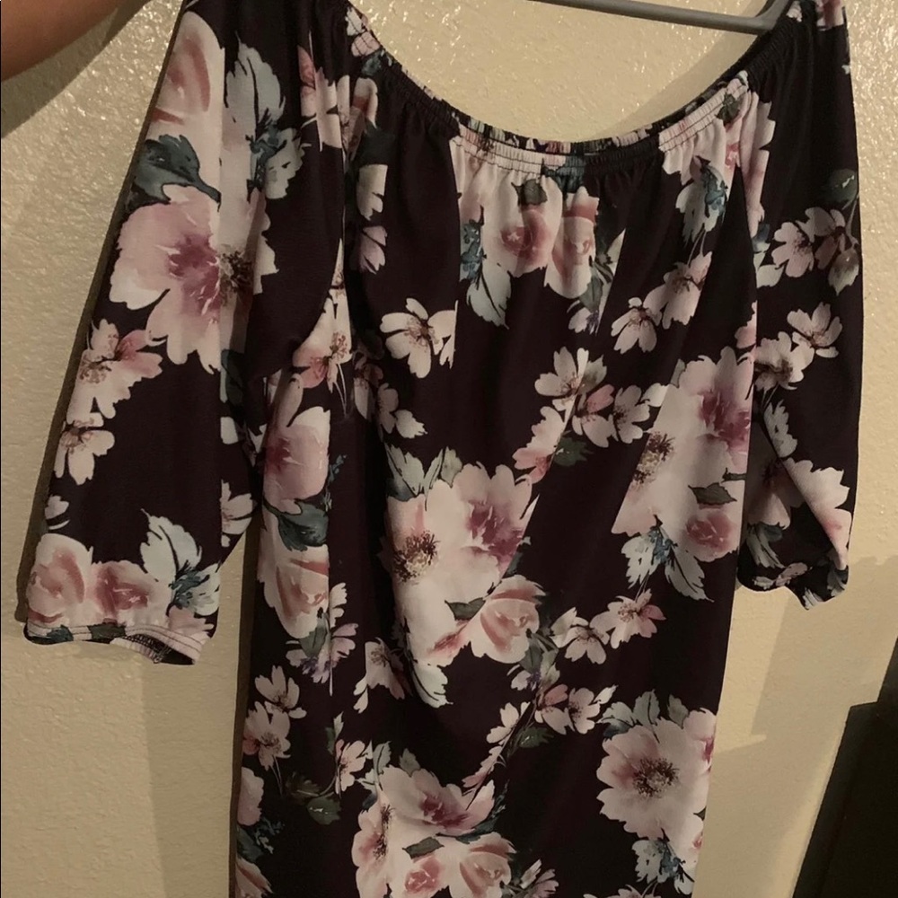 Black and floral dress